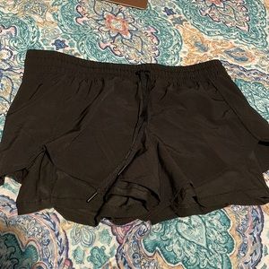 Black running shorts